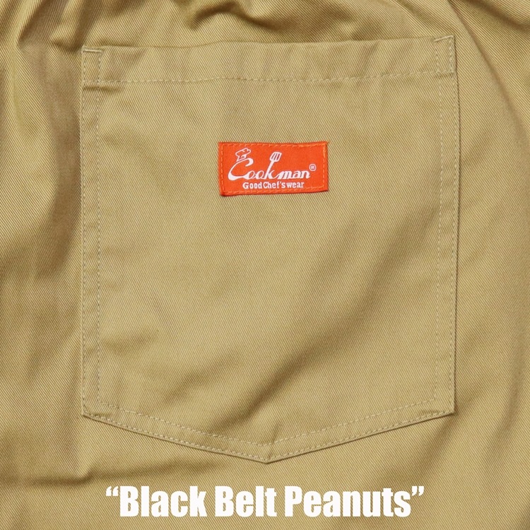 եѥ Chef Pants Short Black Belt Peanuts 