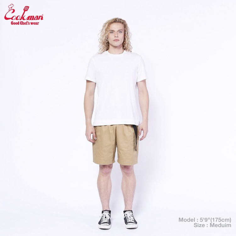 եѥ Chef Pants Short Black Belt Peanuts 