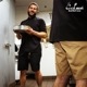 եѥ Chef Pants Short Black Belt Peanuts 