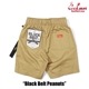 եѥ Chef Pants Short Black Belt Peanuts 