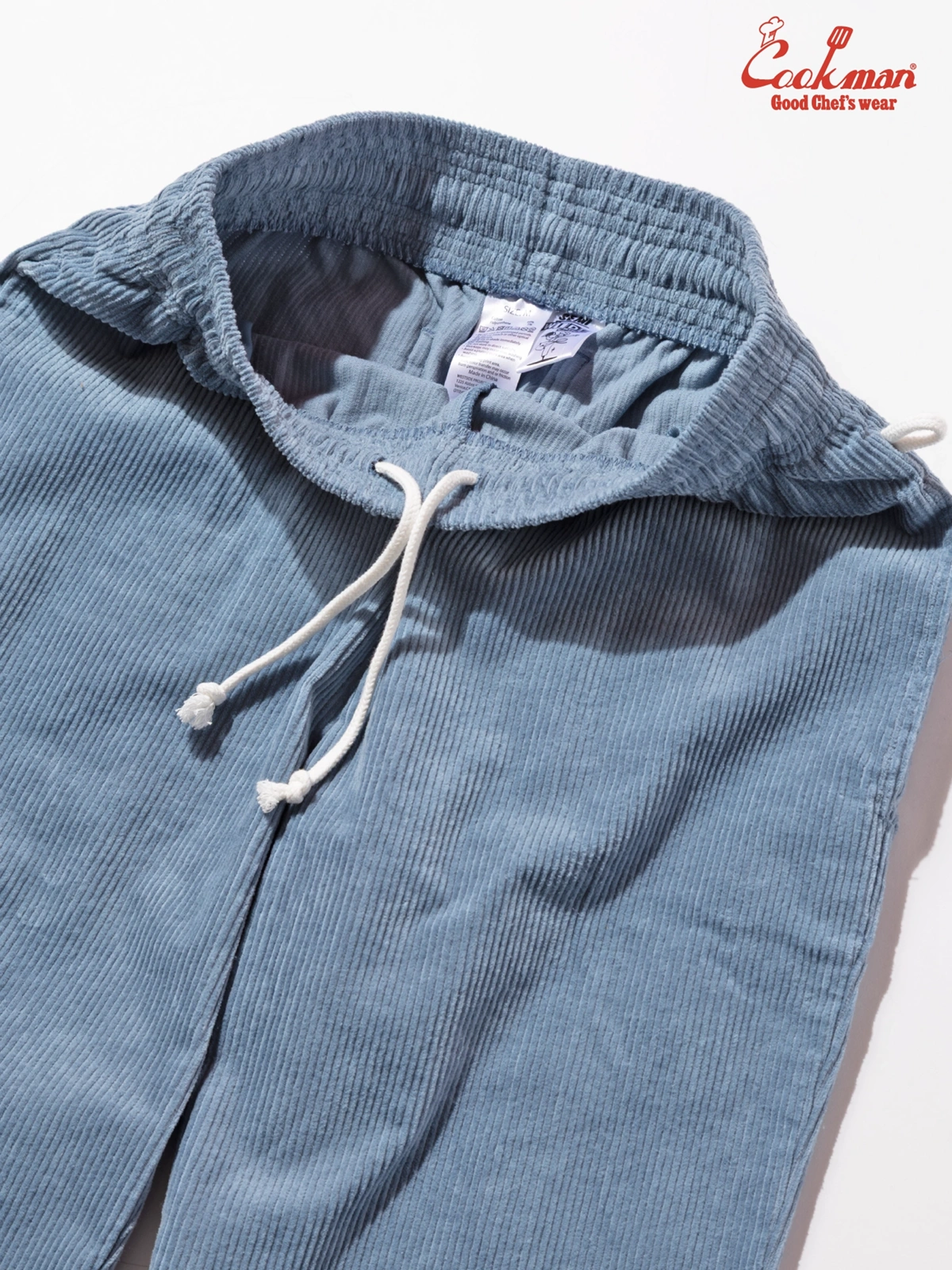 �����եѥ�� Chef Pants Semiwide Corduroy Blue Gray