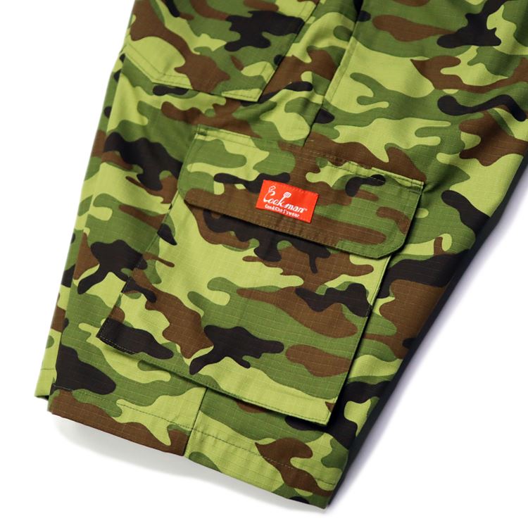 �����եѥ�� Chef Pants Short Cargo Ripstop Woodland Camo Green