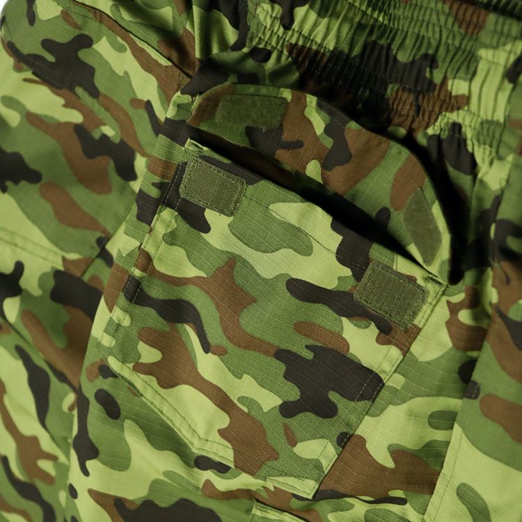 �����եѥ�� Chef Pants Short Cargo Ripstop Woodland Camo Green