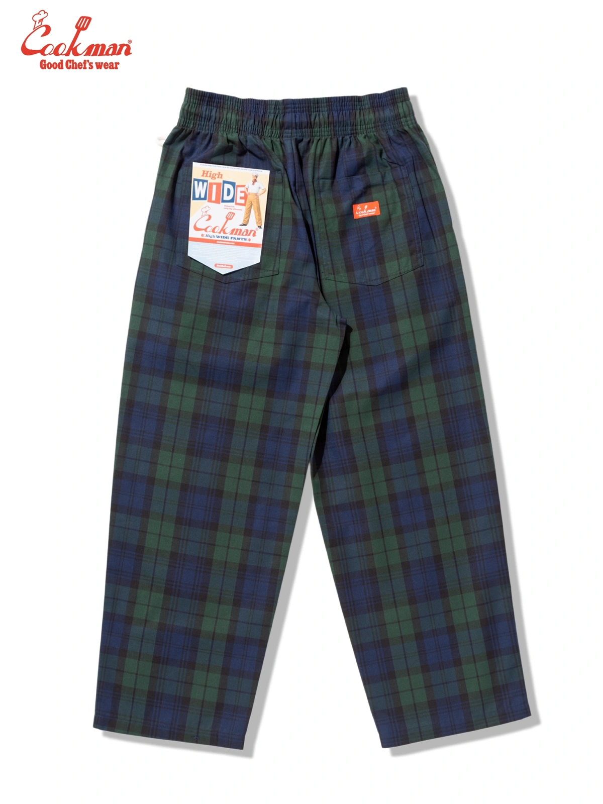 �����եѥ�� Chef Pants High-Wide Black Watch Check
