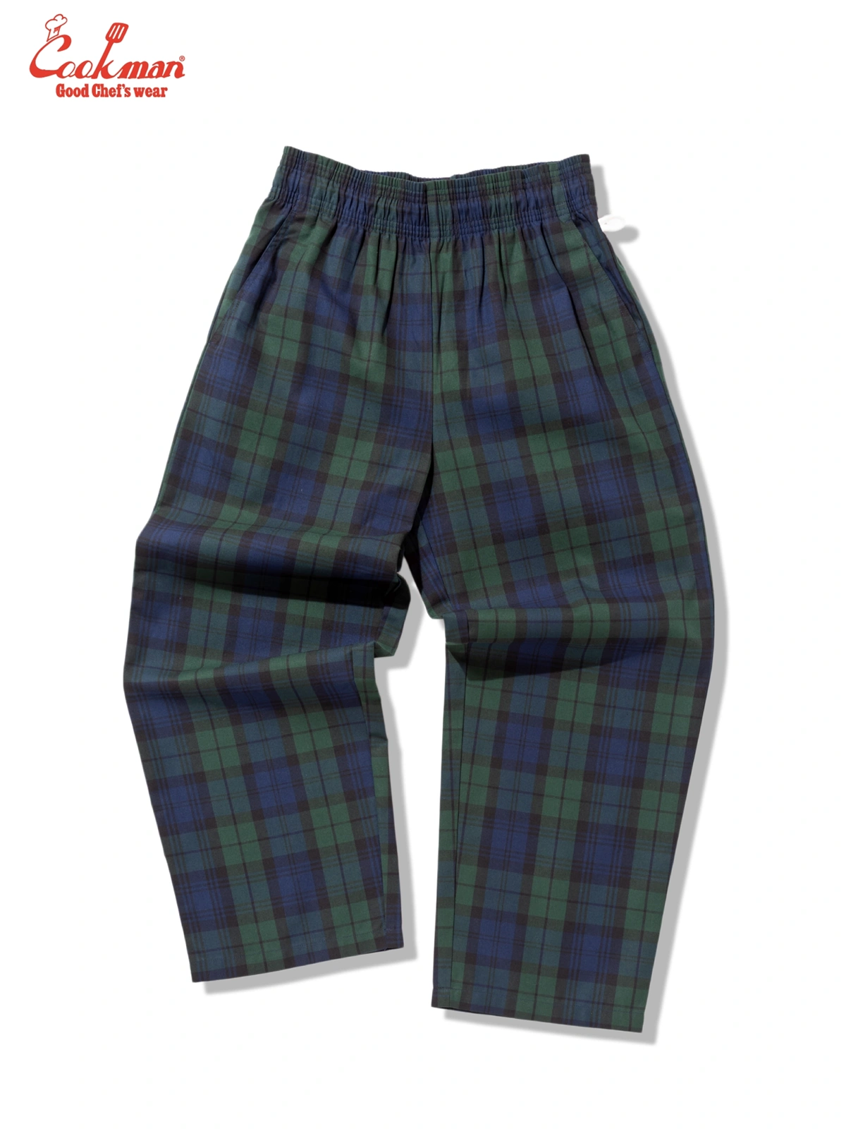 �����եѥ�� Chef Pants High-Wide Black Watch Check