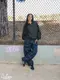 �����եѥ�� Chef Pants High-Wide Black Watch Check