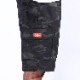 եѥ Chef Pants Short Cargo Ripstop Woodland Camo Black