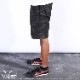 եѥ Chef Pants Short Cargo Ripstop Woodland Camo Black