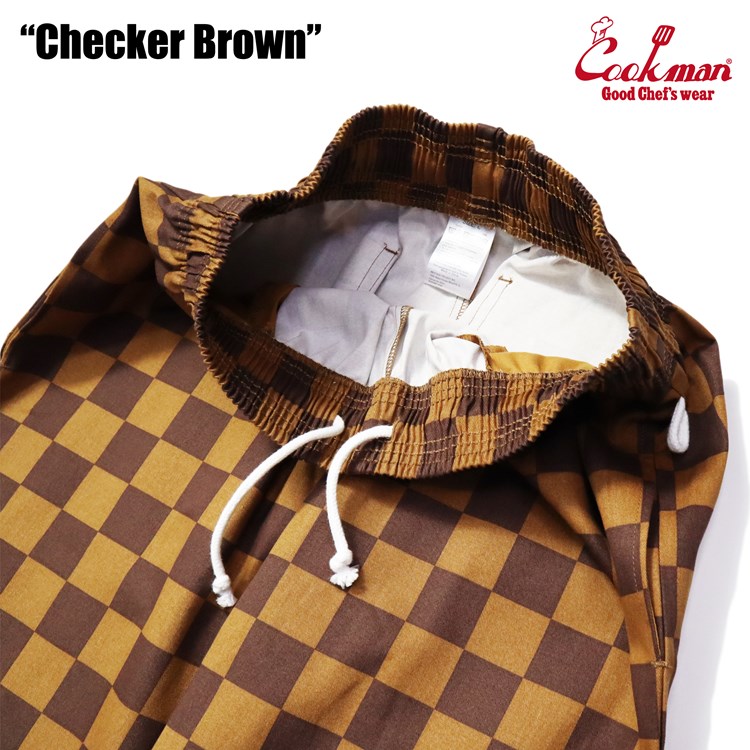 եѥ Chef Pants Checker Brown