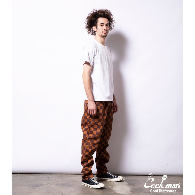 եѥ Chef Pants Checker Brown