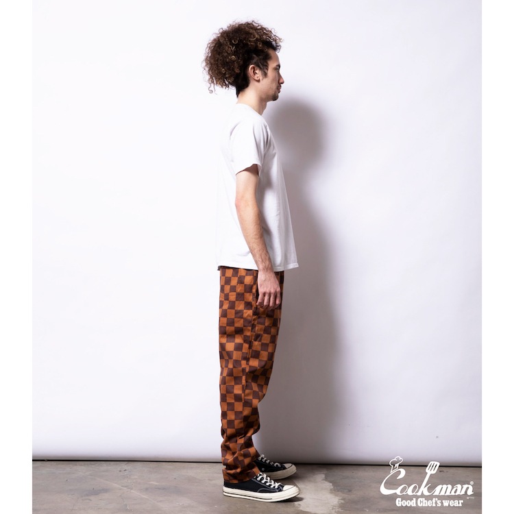 եѥ Chef Pants Checker Brown