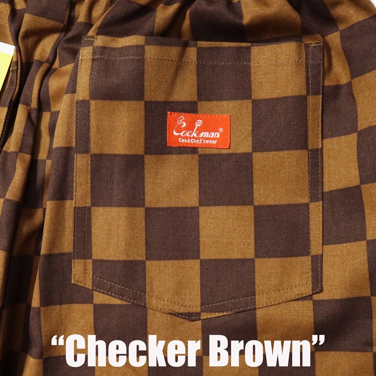 եѥ Chef Pants Checker Brown