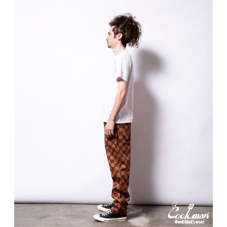 եѥ Chef Pants Checker Brown