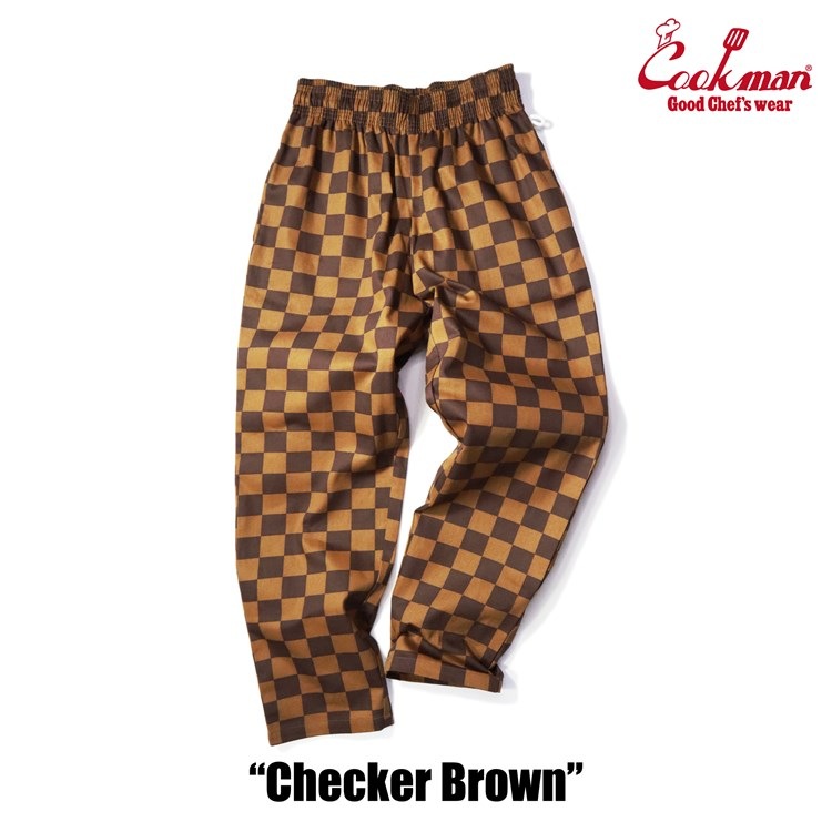 եѥ Chef Pants Checker Brown