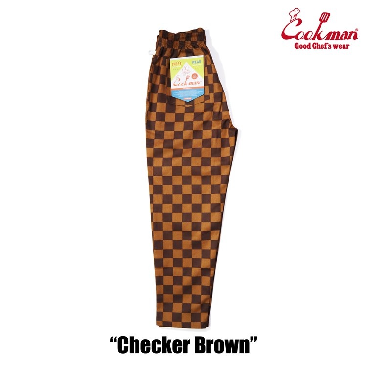 եѥ Chef Pants Checker Brown