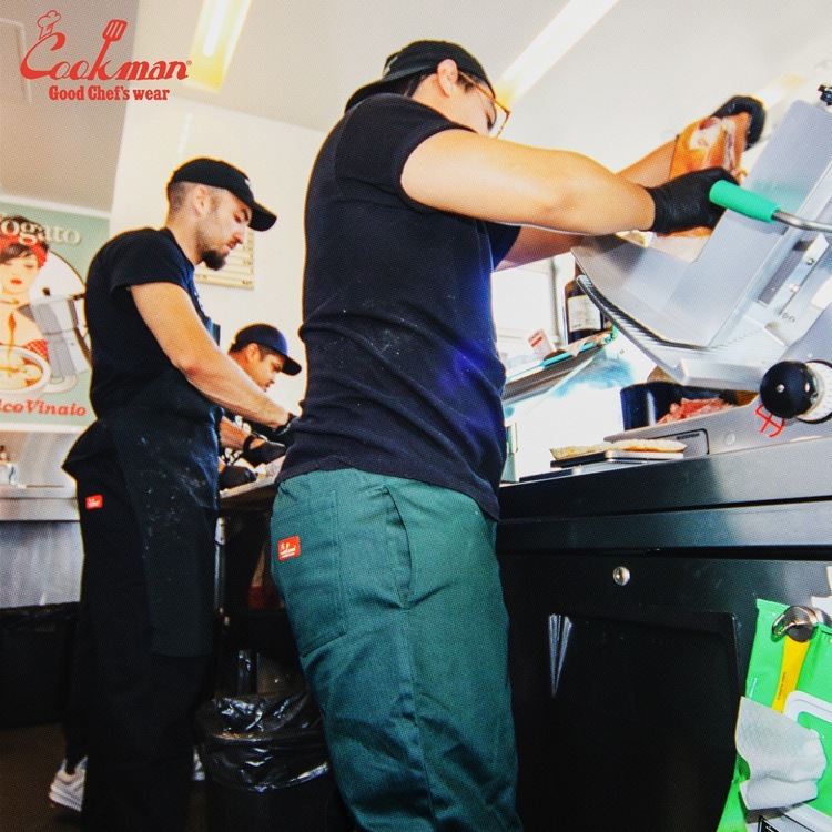 �����եѥ�� Chef Pants Herringbone Black