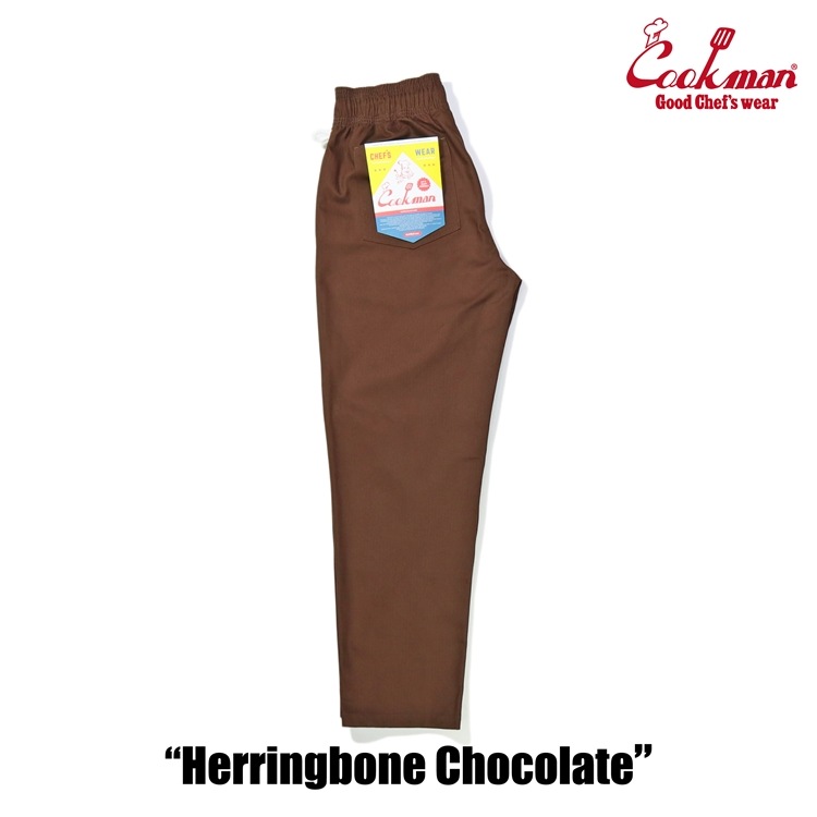 եѥ Chef Pants Herringbone Chocolate