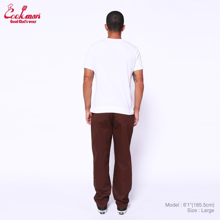 եѥ Chef Pants Herringbone Chocolate
