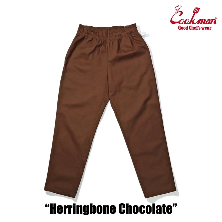 եѥ Chef Pants Herringbone Chocolate