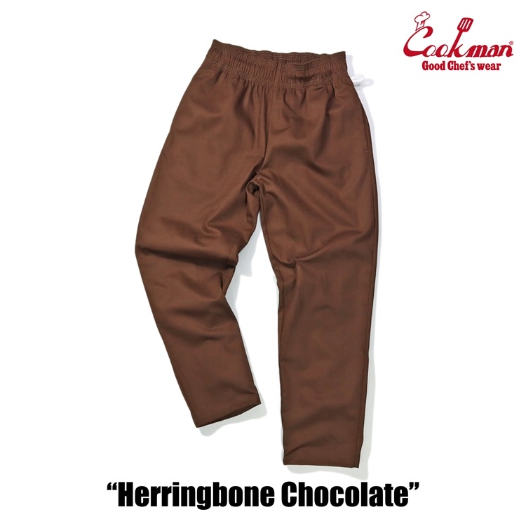 եѥ Chef Pants Herringbone Chocolate