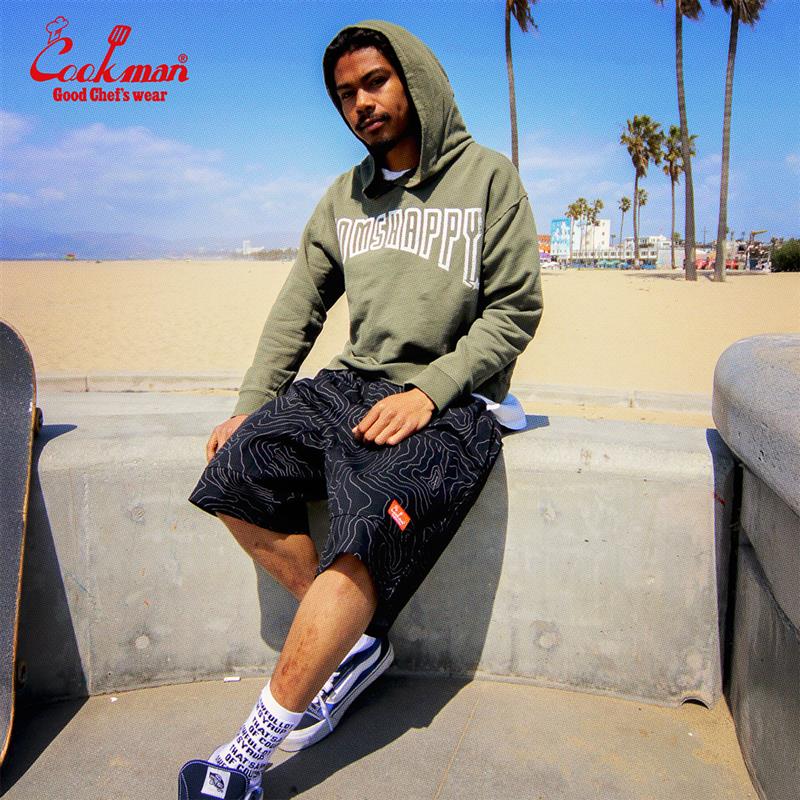 եѥ Chef Pants Short Front Pocket Big Bear Black 