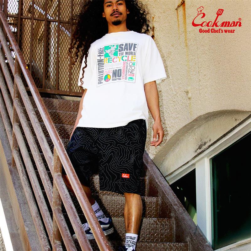 եѥ Chef Pants Short Front Pocket Big Bear Black 