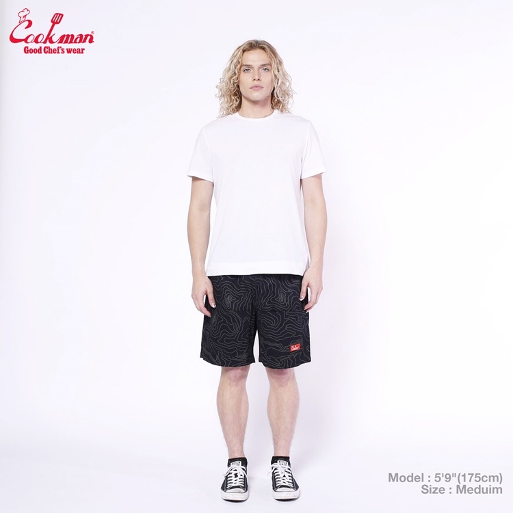 եѥ Chef Pants Short Front Pocket Big Bear Black 