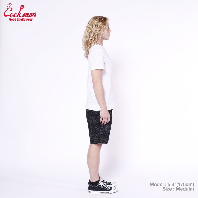 եѥ Chef Pants Short Front Pocket Big Bear Black 