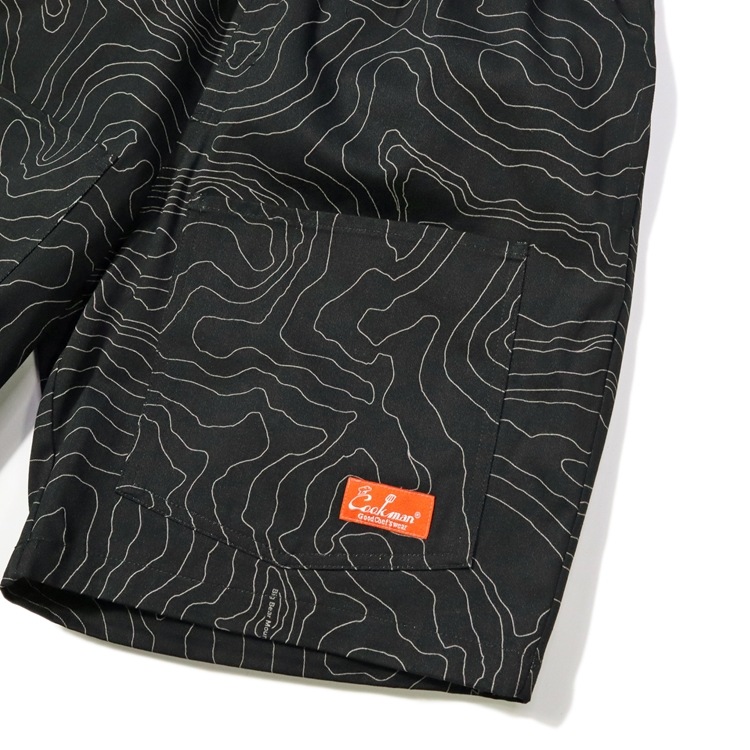 եѥ Chef Pants Short Front Pocket Big Bear Black 