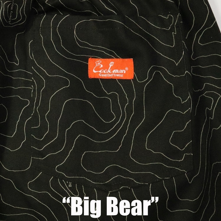 եѥ Chef Pants Short Front Pocket Big Bear Black 