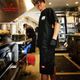 եѥ Chef Pants Short Front Pocket Big Bear Black 