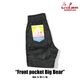 եѥ Chef Pants Short Front Pocket Big Bear Black 