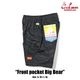 եѥ Chef Pants Short Front Pocket Big Bear Black 