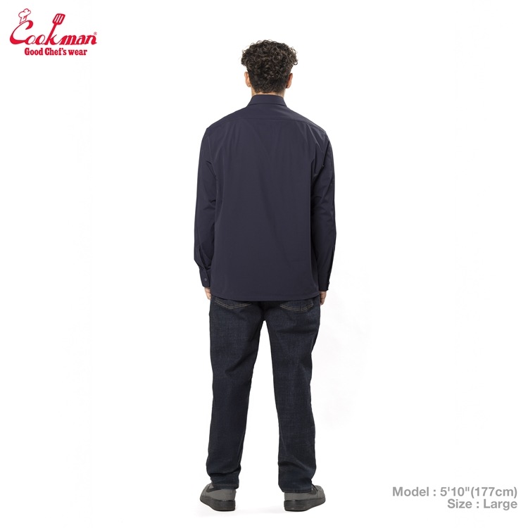 �������� Long Sleeve Work Shirts Navy