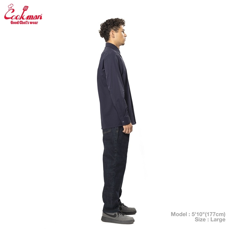 �������� Long Sleeve Work Shirts Navy