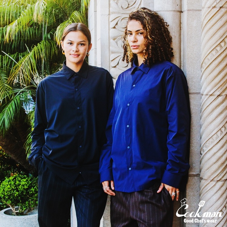 �������� Long Sleeve Work Shirts Navy