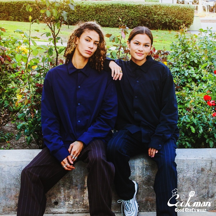 �������� Long Sleeve Work Shirts Navy