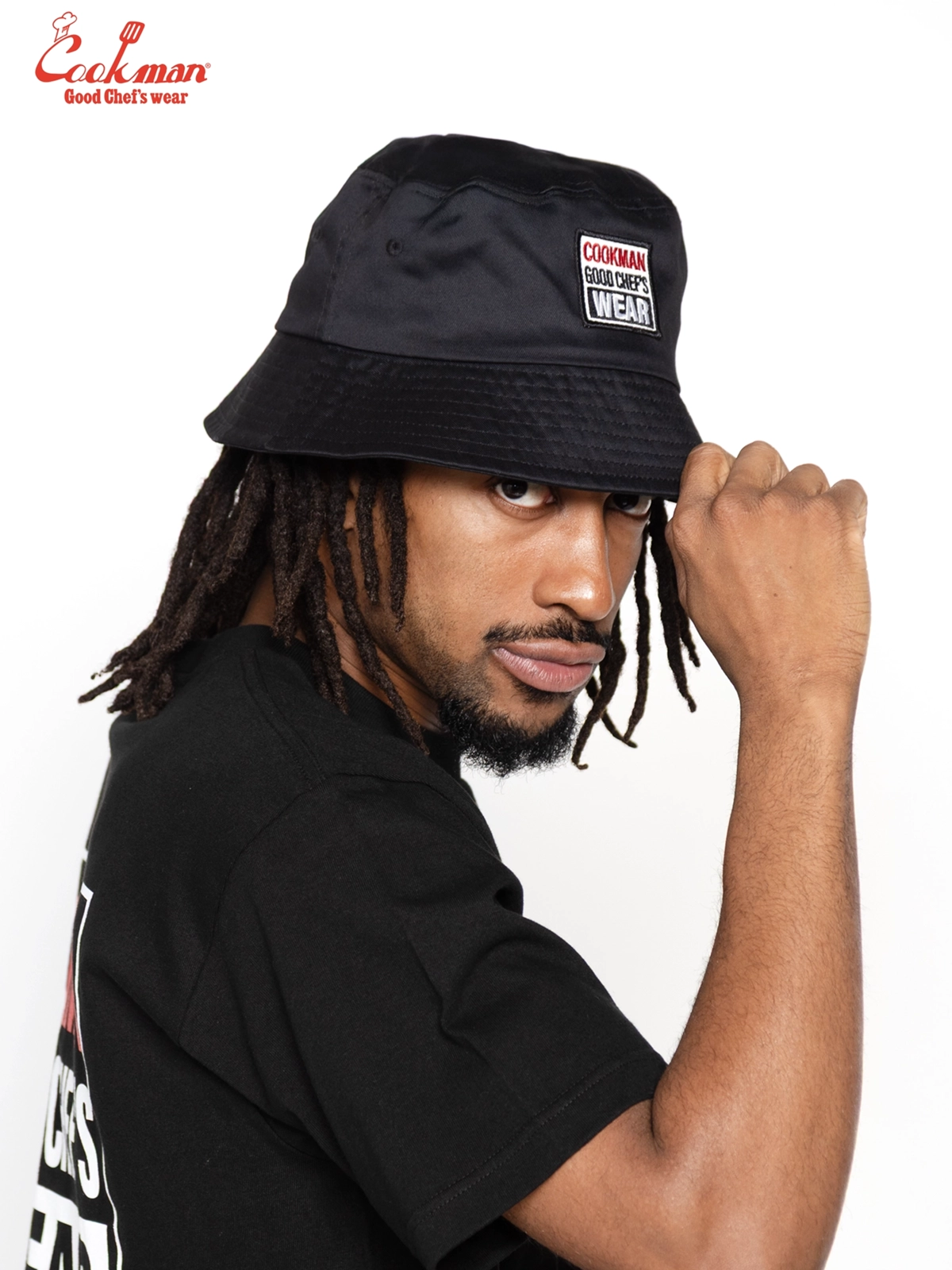 �Х��åȥϥå� Bucket Hat Vision Logo Black