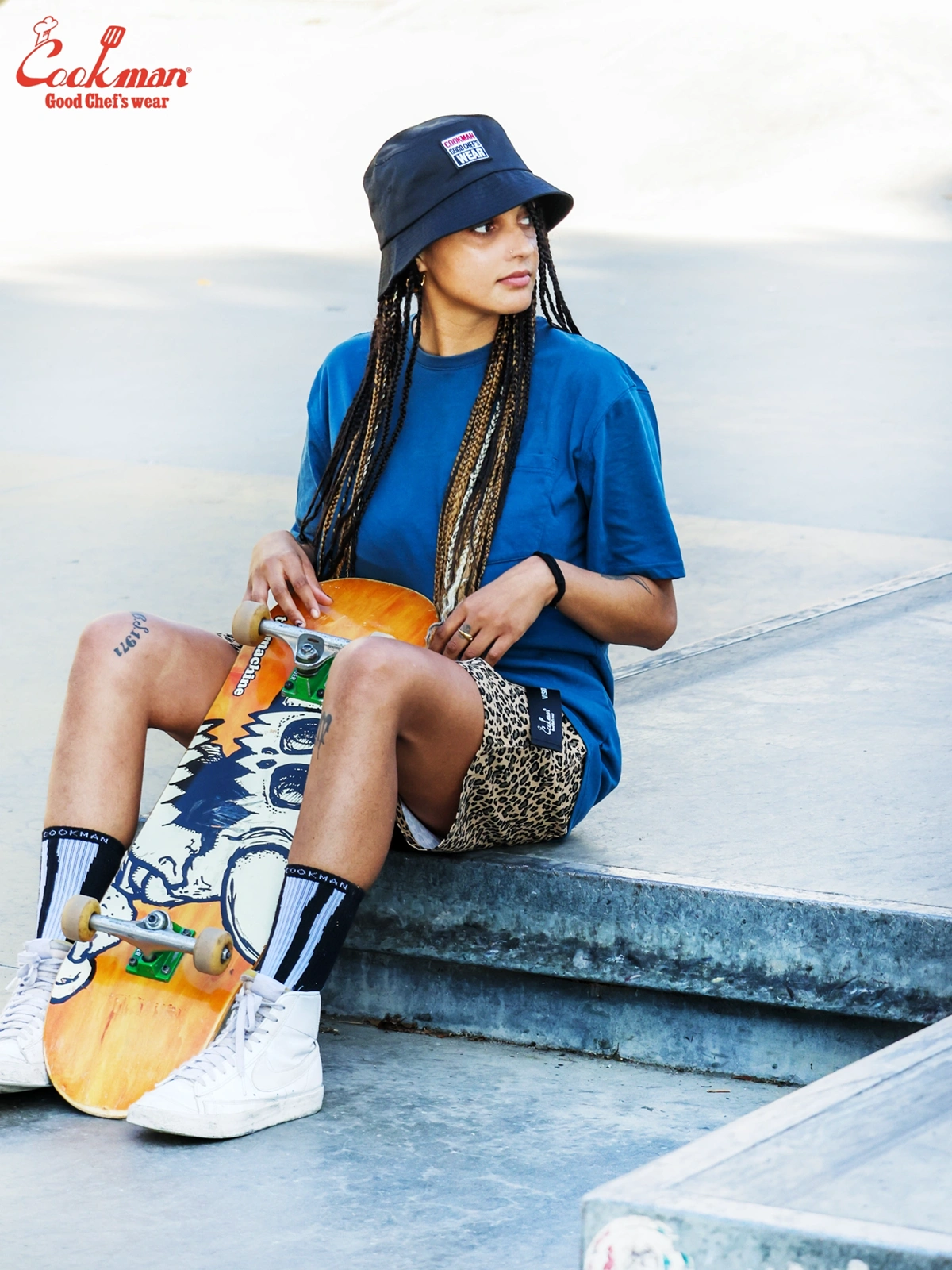 �Х��åȥϥå� Bucket Hat Vision Logo Black