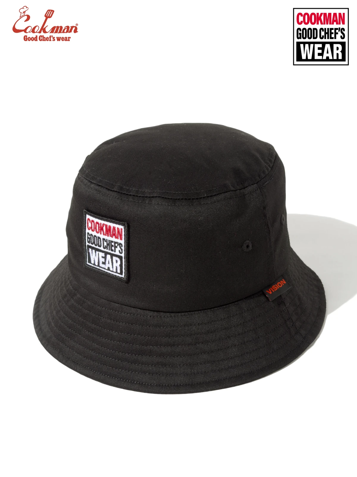 �Х��åȥϥå� Bucket Hat Vision Logo Black