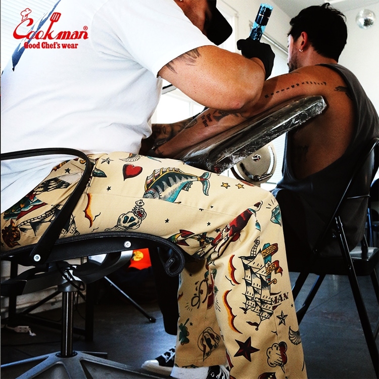 �����եѥ�� Chef Pants Old Tattoo Beige