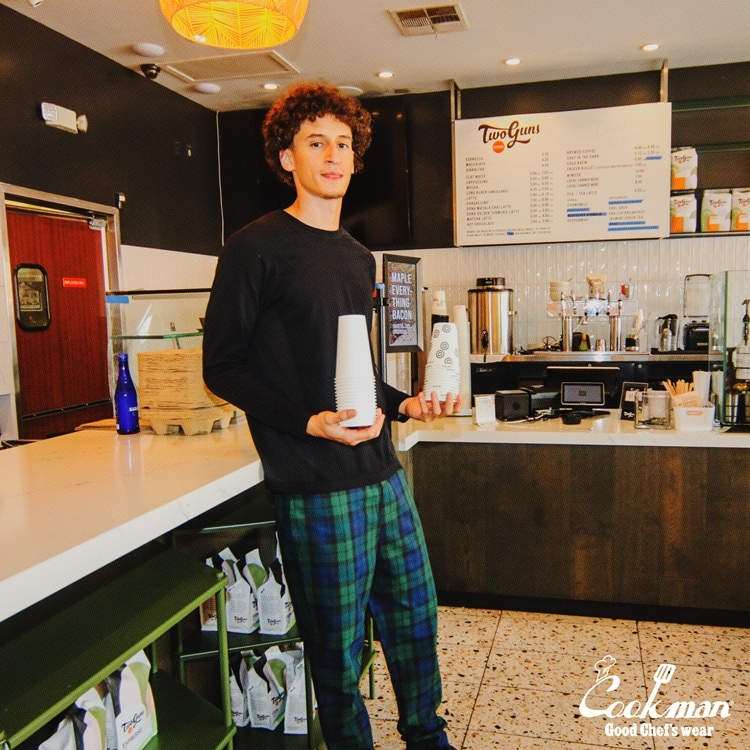 �����եѥ�� Chef Pants Woven Black Watch Check