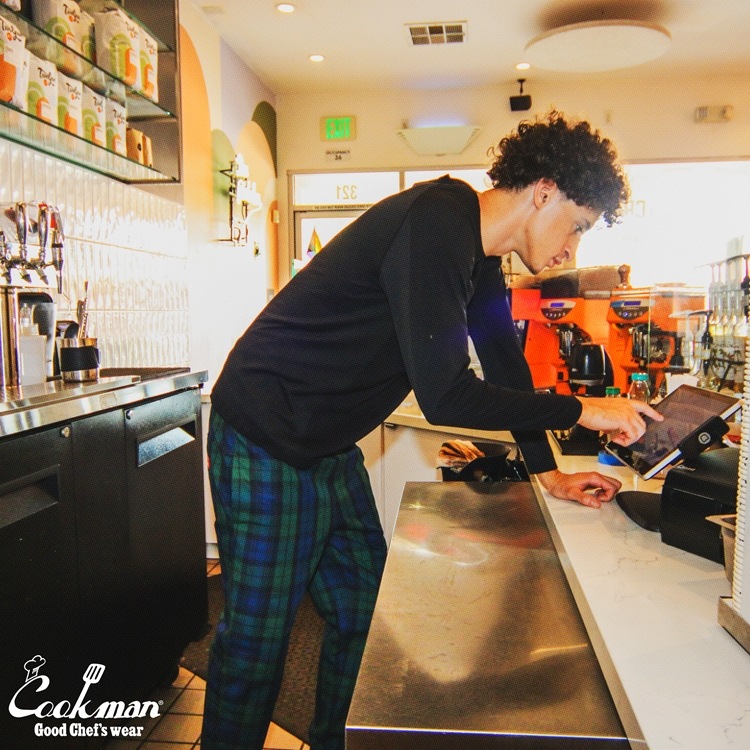 �����եѥ�� Chef Pants Woven Black Watch Check