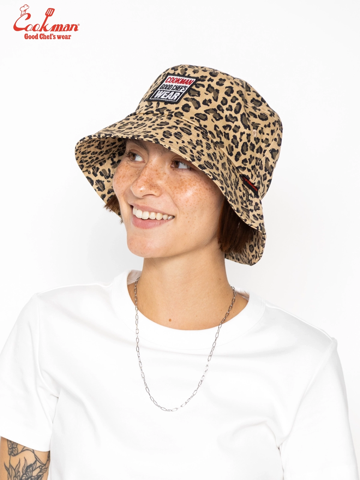 �Х��åȥϥå� Bucket Hat Vision Logo Leopard