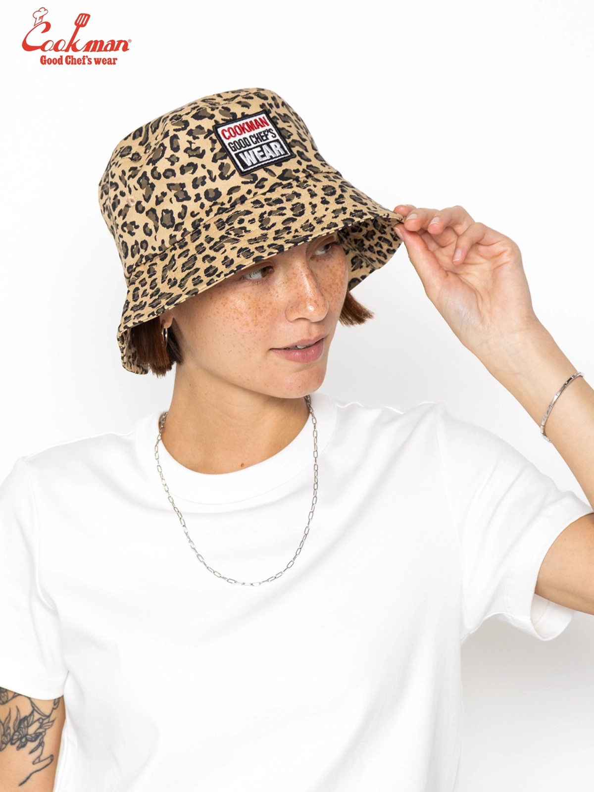 �Х��åȥϥå� Bucket Hat Vision Logo Leopard