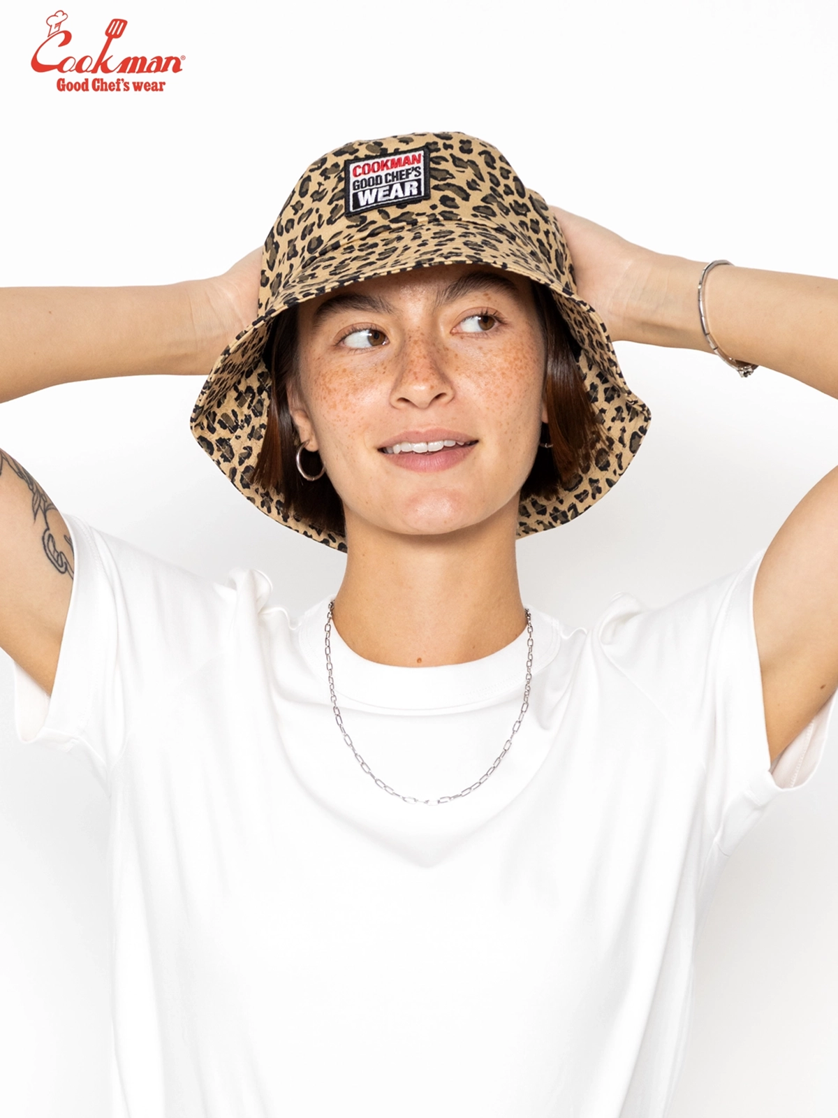 �Х��åȥϥå� Bucket Hat Vision Logo Leopard
