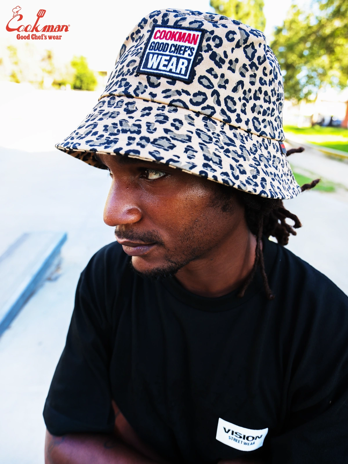 �Х��åȥϥå� Bucket Hat Vision Logo Leopard