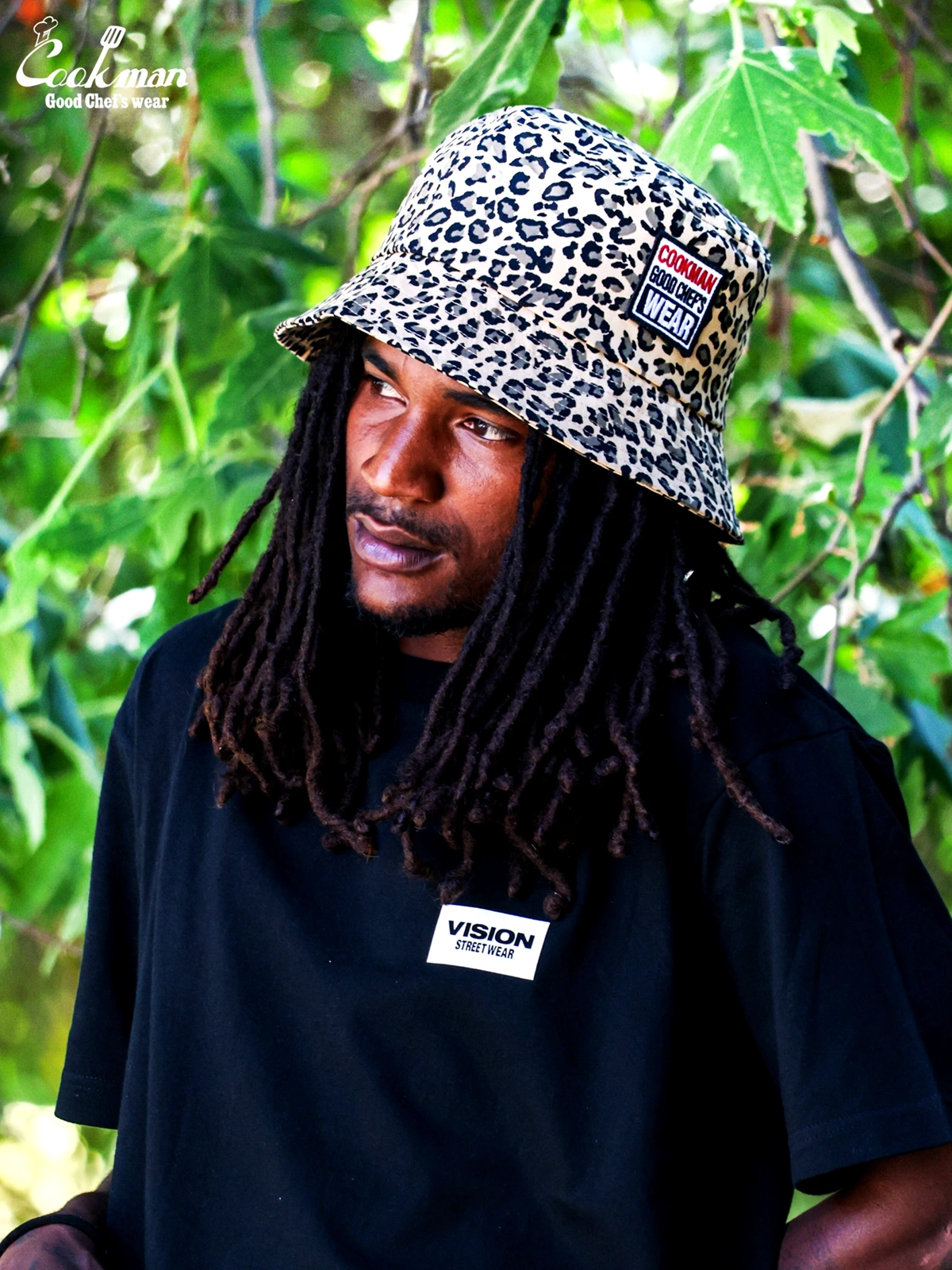 �Х��åȥϥå� Bucket Hat Vision Logo Leopard
