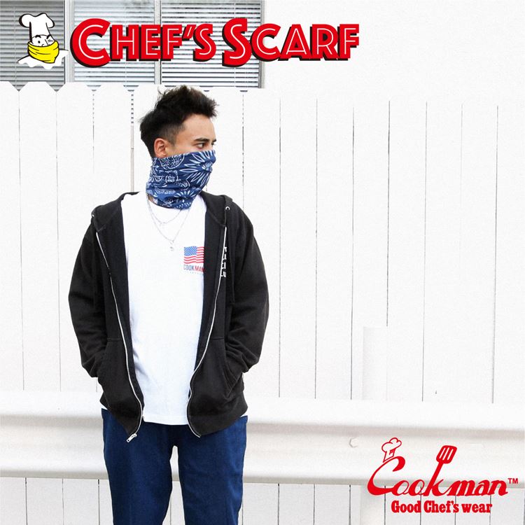  Chef's Scarf  Paisley Navy