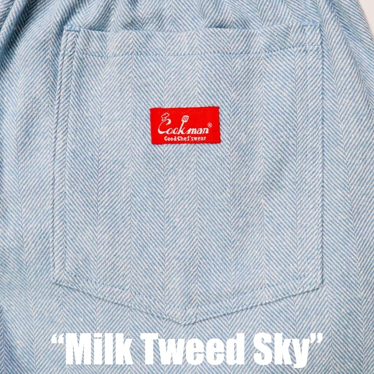�����եѥ�� Chef Pants Milk Tweed Sky